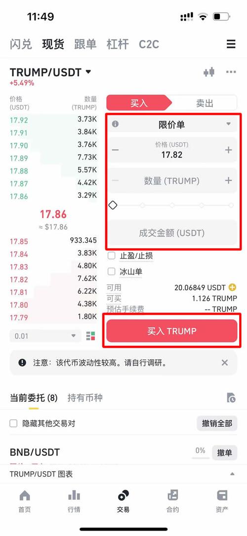 关于特朗普推出trump币发行价格的信息