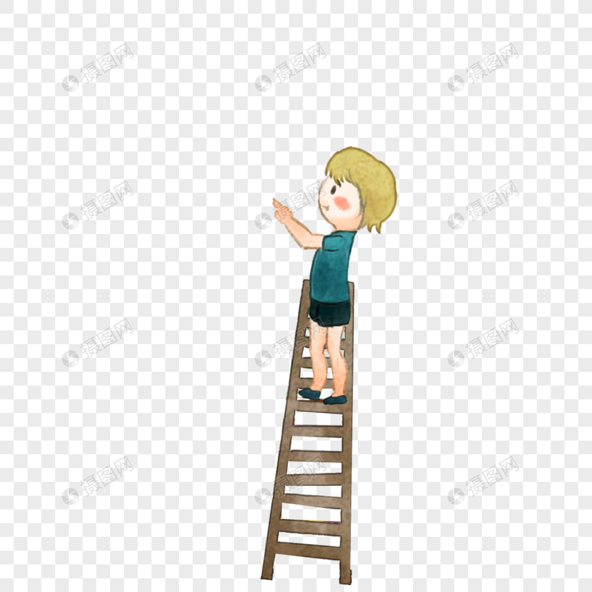 儿童爬梯子简笔画_儿童爬梯子简笔画图片