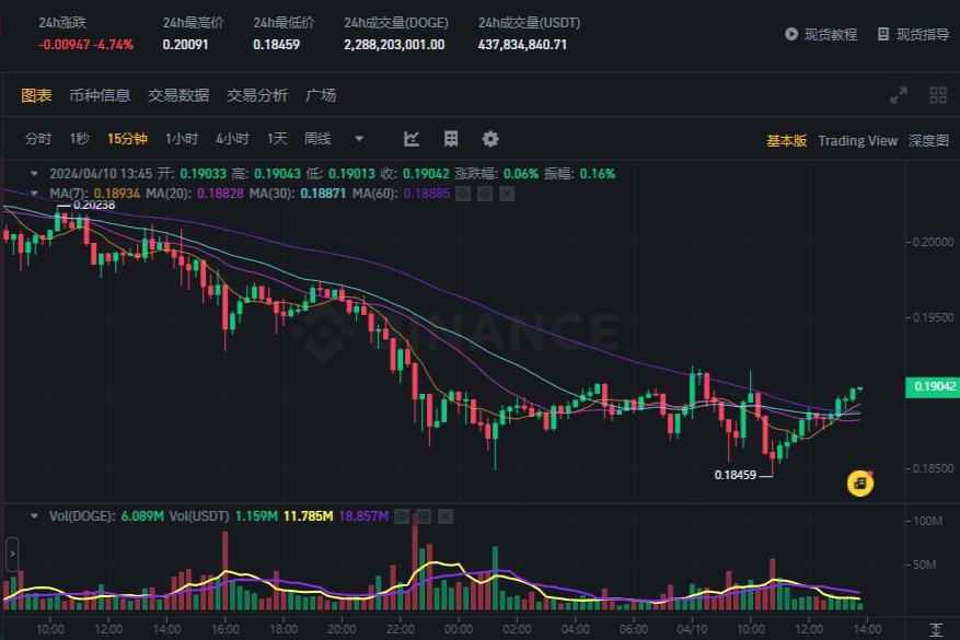 狗狗币美元最新行情走势图分析表_狗狗币实时价格行情走势图24小时