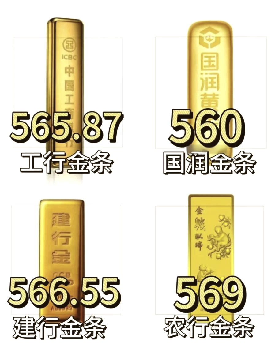 今日四大银行金条价格_工商银行10克金条价格